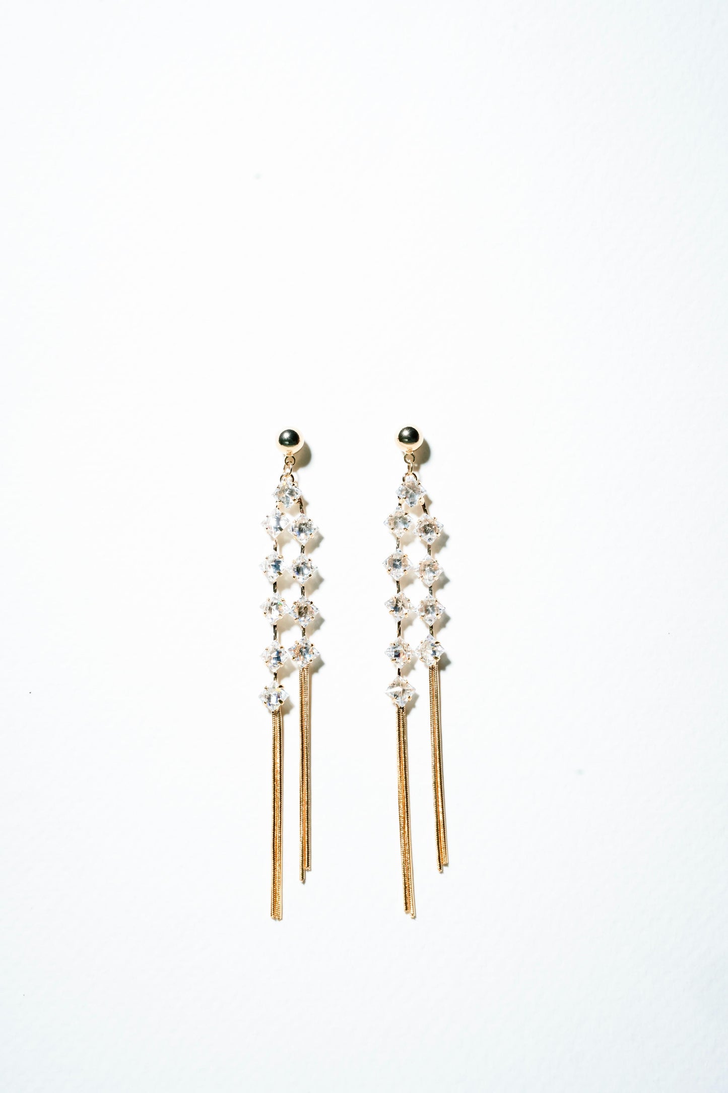 Radiance Double-Strand Dangle Earrings – 18k Gold Plated