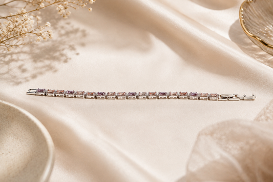 The Aurora Baguette Tennis Bracelet – 925 Sterling Silver