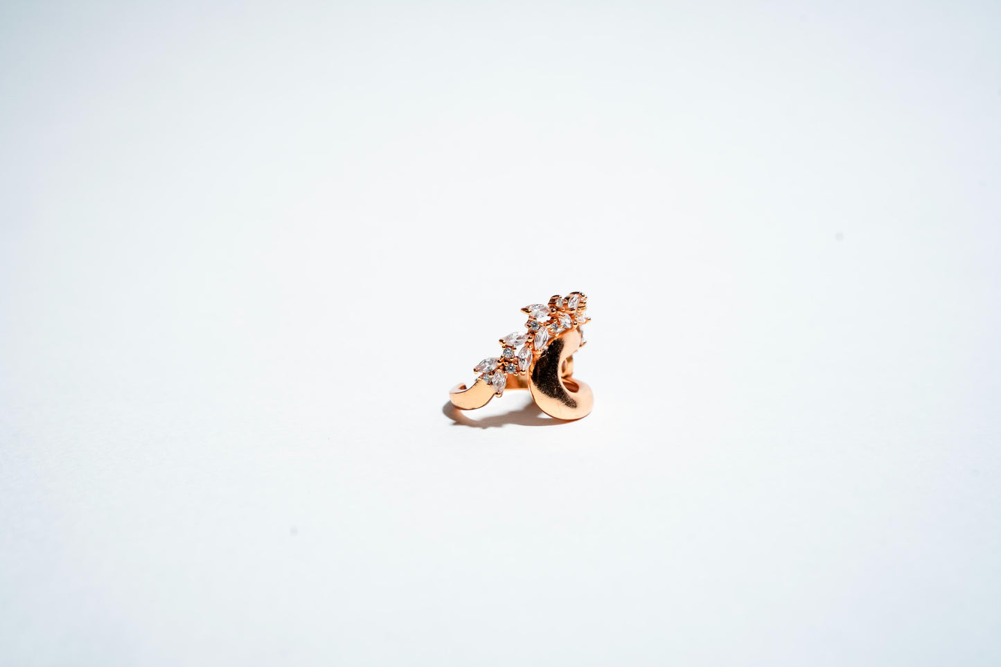 The "Everlasting Laurel" Crystal Crown Ring