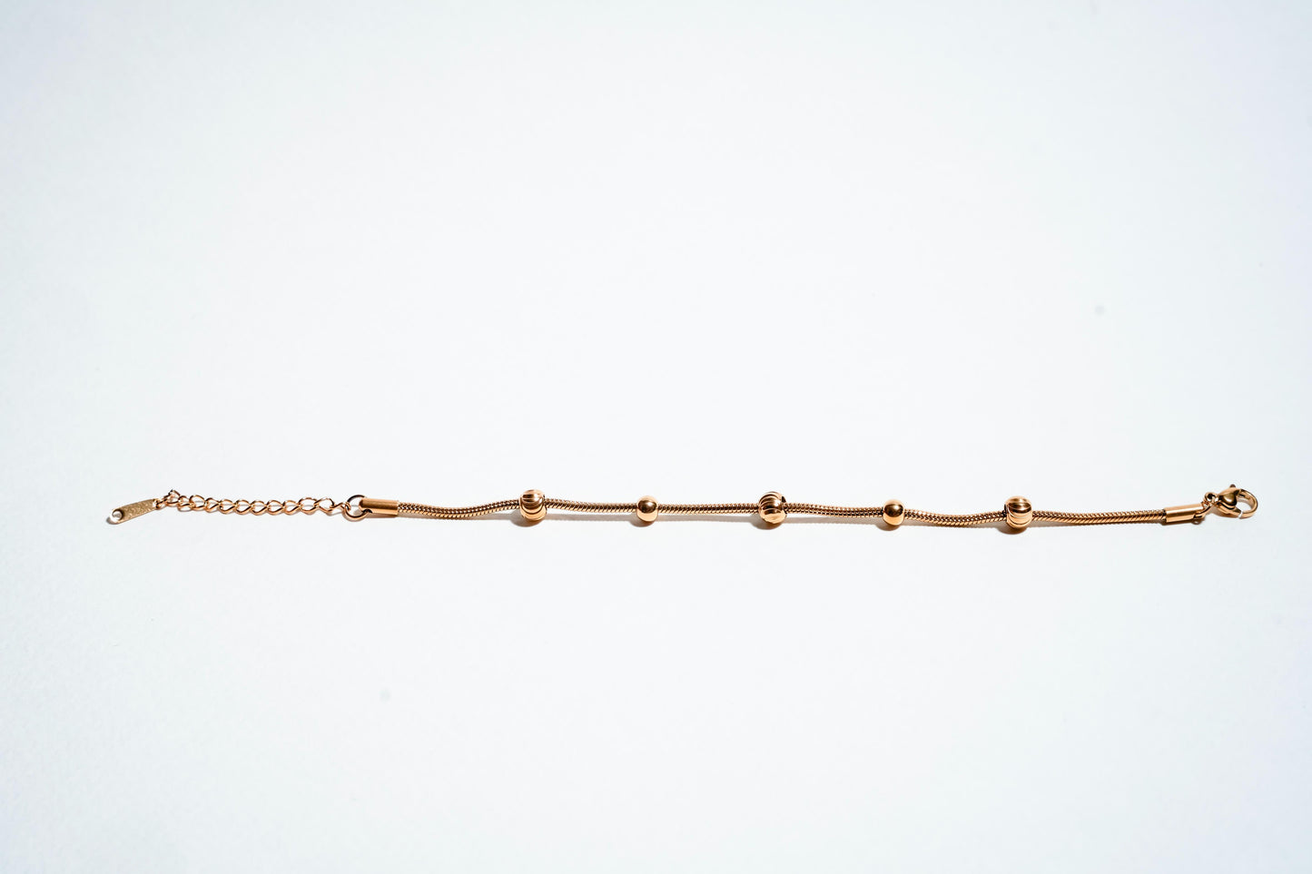 The "Golden Orbit" Snake Chain Bracelet