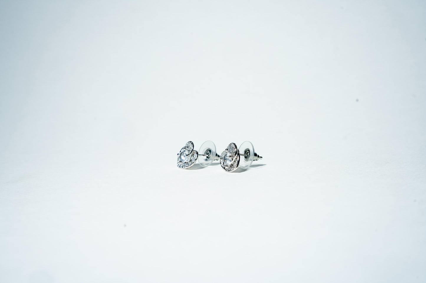 The Linked Heart Silhouette Studs – 925 Sterling Silver