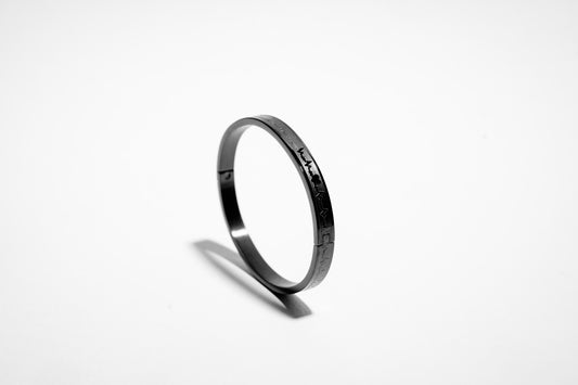Midnight Pulse Bangle ECG Engraved Bracelet | Minimalist Magnetic Bangle for Men & Women
