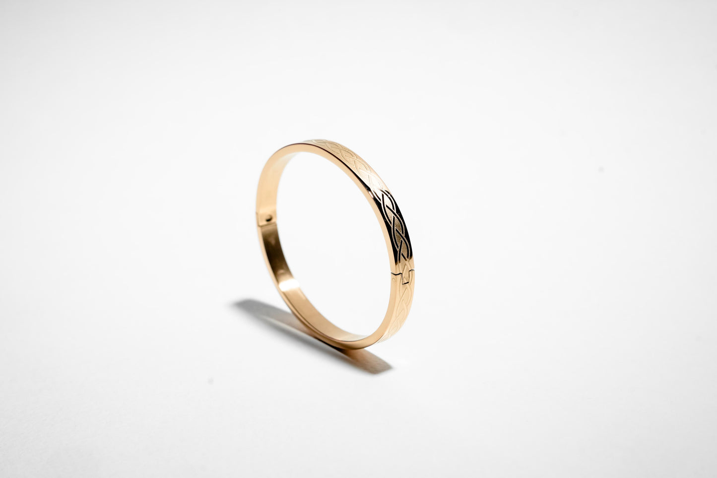 Eternal Weave Gold Plated Bangle for Men & Women
