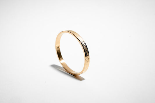 Eternal Weave Gold Plated Bangle for Men & Women