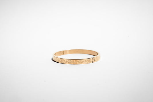 Eternal Weave Gold Plated Bangle for Men & Women