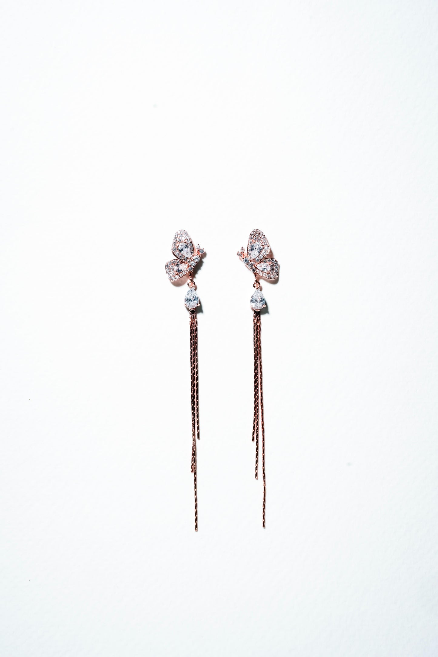 Monarch Wing Fringe Drop Earrings
