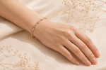 The Royal Amethyst Square Link Bracelet