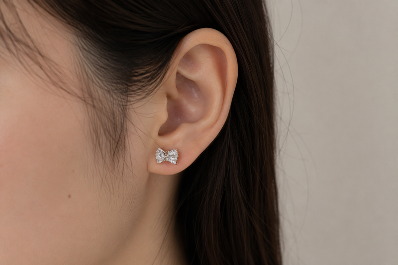 The Ribbon Butterfly Studs – 925 Sterling Silver