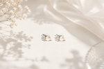 The Floret Bloom Pearl Studs - 925 Sterling Silver