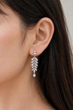 The Marquise Foliage Drop Earrings – 925 Sterling Silver