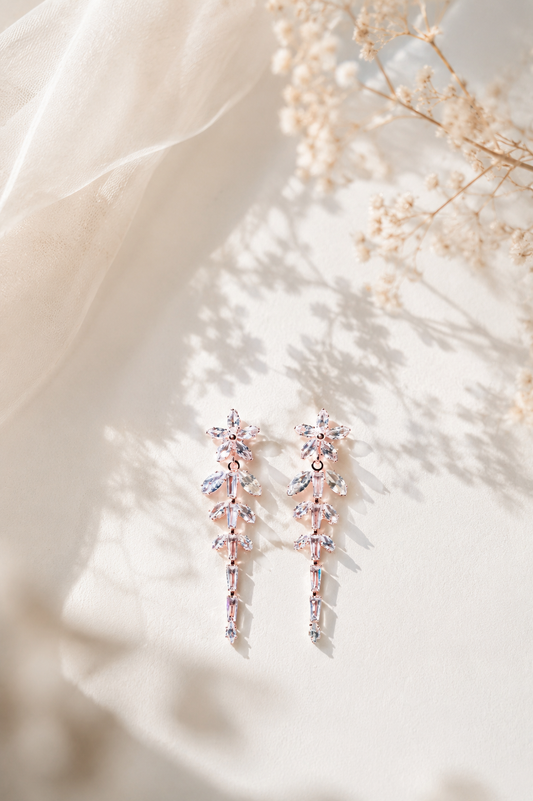 Marquise Ivy Linear Drop Earrings