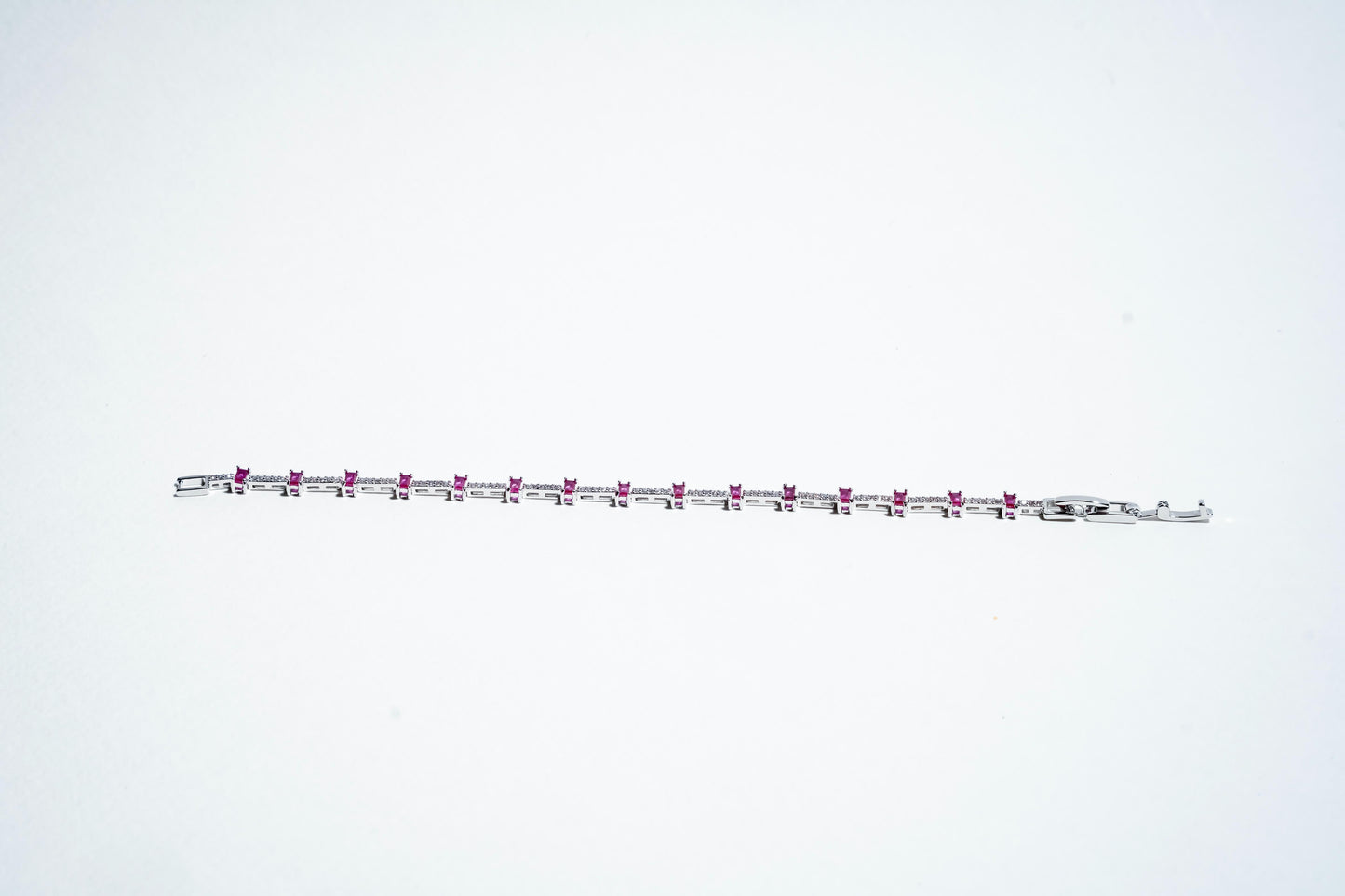 The Crimson Ethereal Tennis Bracelet – 925 Sterling Silver