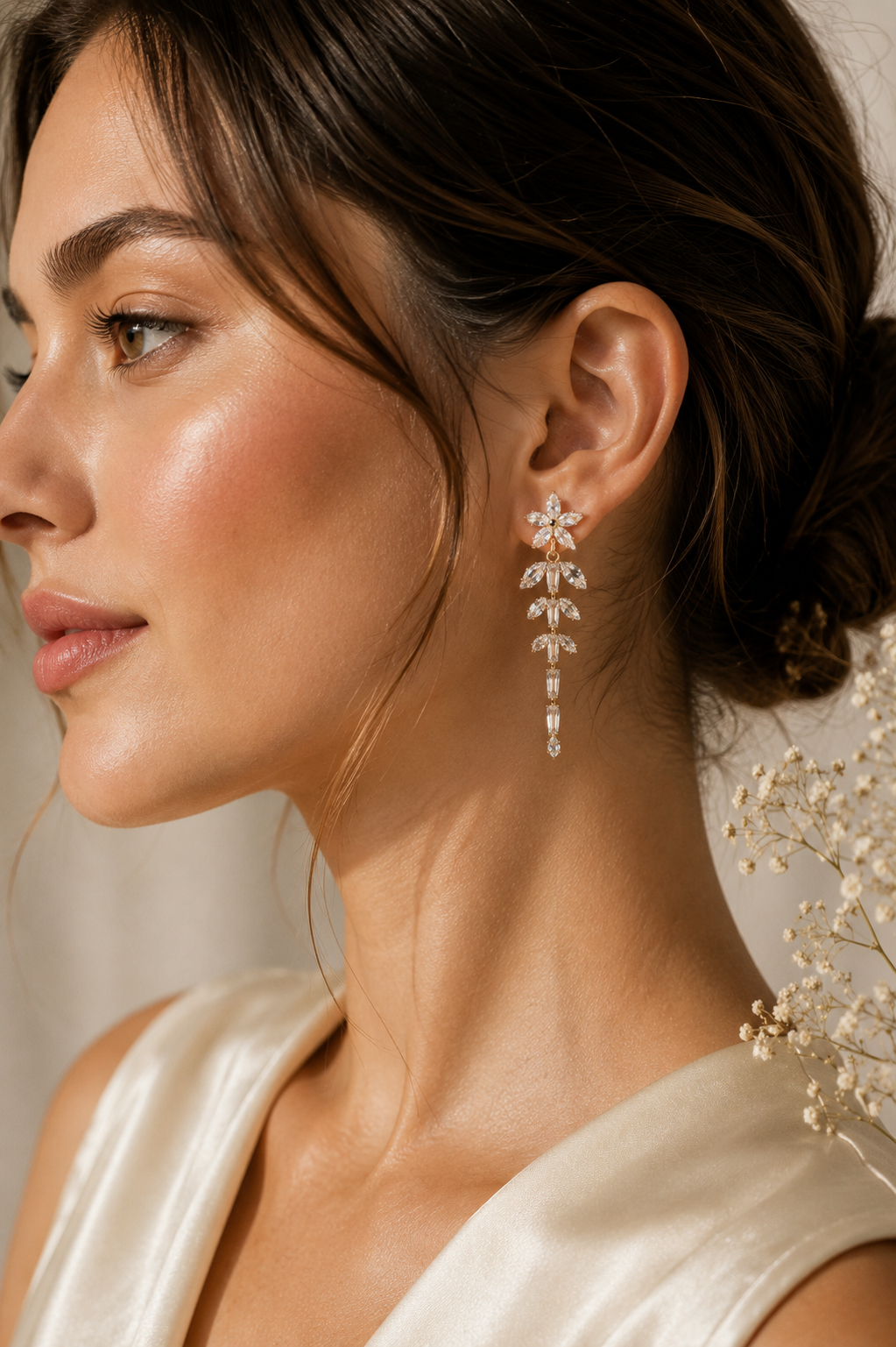 Marquise Ivy Crystal Drop Earrings – 18K Gold Plated