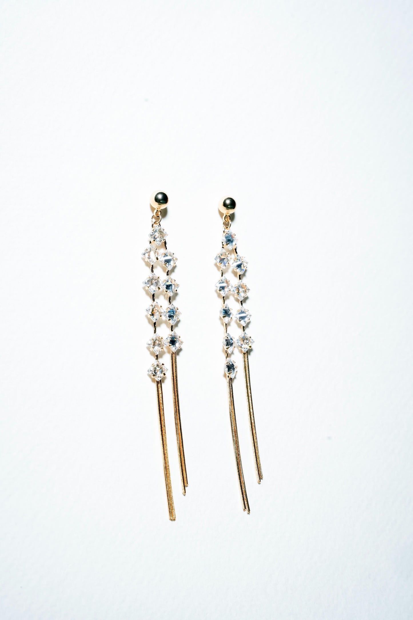 Radiance Double-Strand Dangle Earrings – 18k Gold Plated