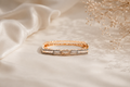 The Sovereign Tiered Pavilion Bangle – 18K Gold Plated