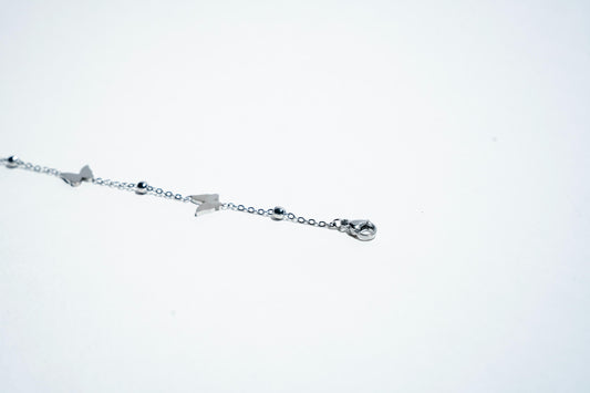 The Whispering Butterfly: 925 Sterling Silver Charm Bracelet