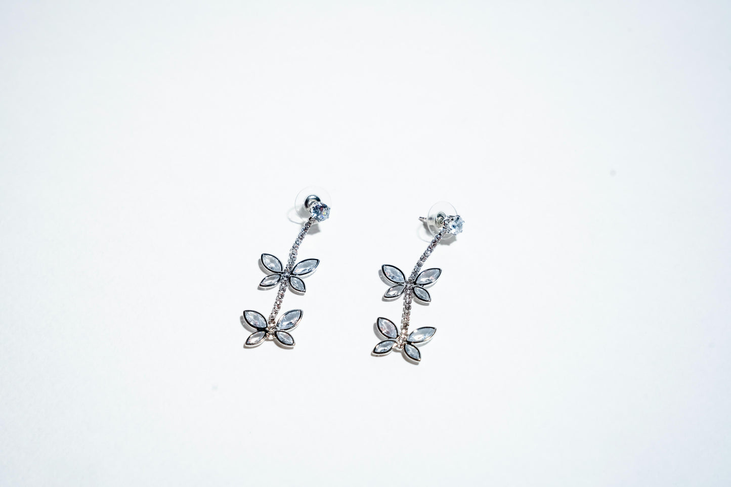 The Twin Butterfly Drop Earrings – 925 Sterling Silver
