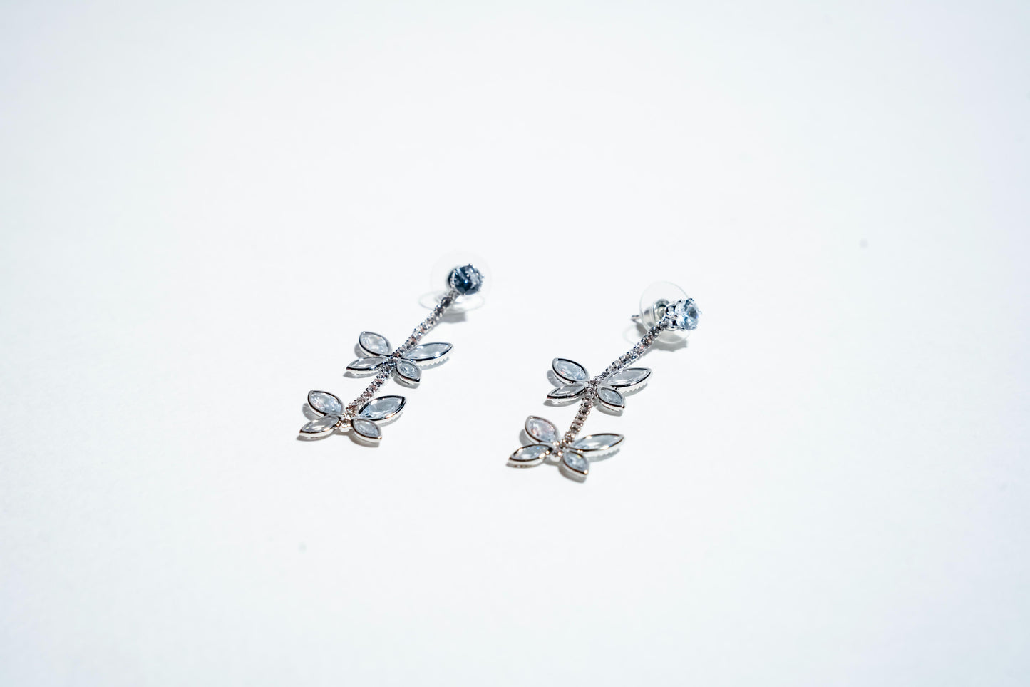 The Twin Butterfly Drop Earrings – 925 Sterling Silver