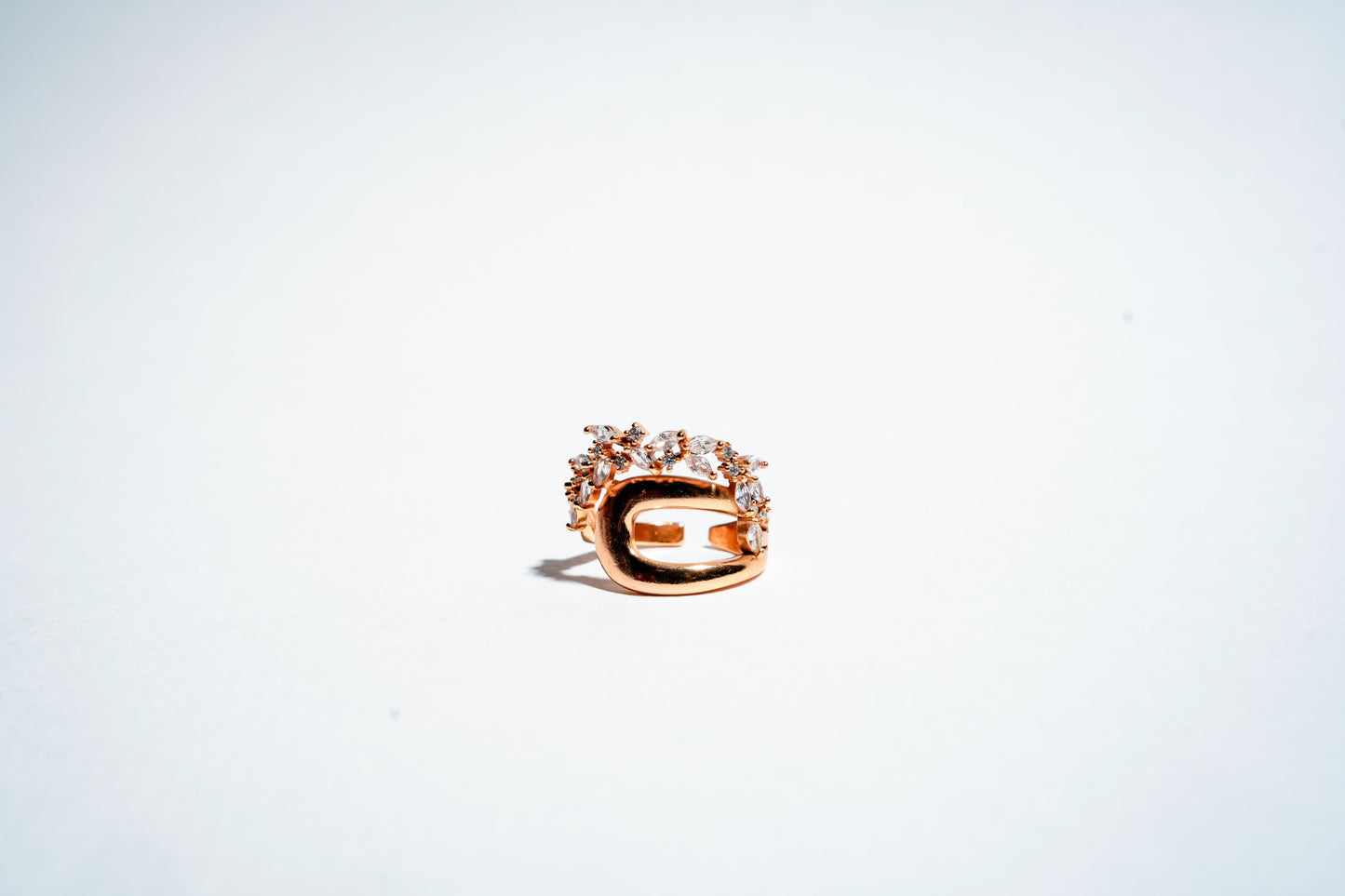 The "Everlasting Laurel" Crystal Crown Ring
