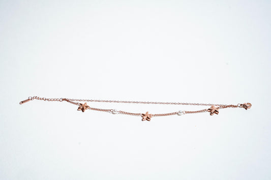 Starlit Dreams: Celestial Pearl & Star Layered Bracelet