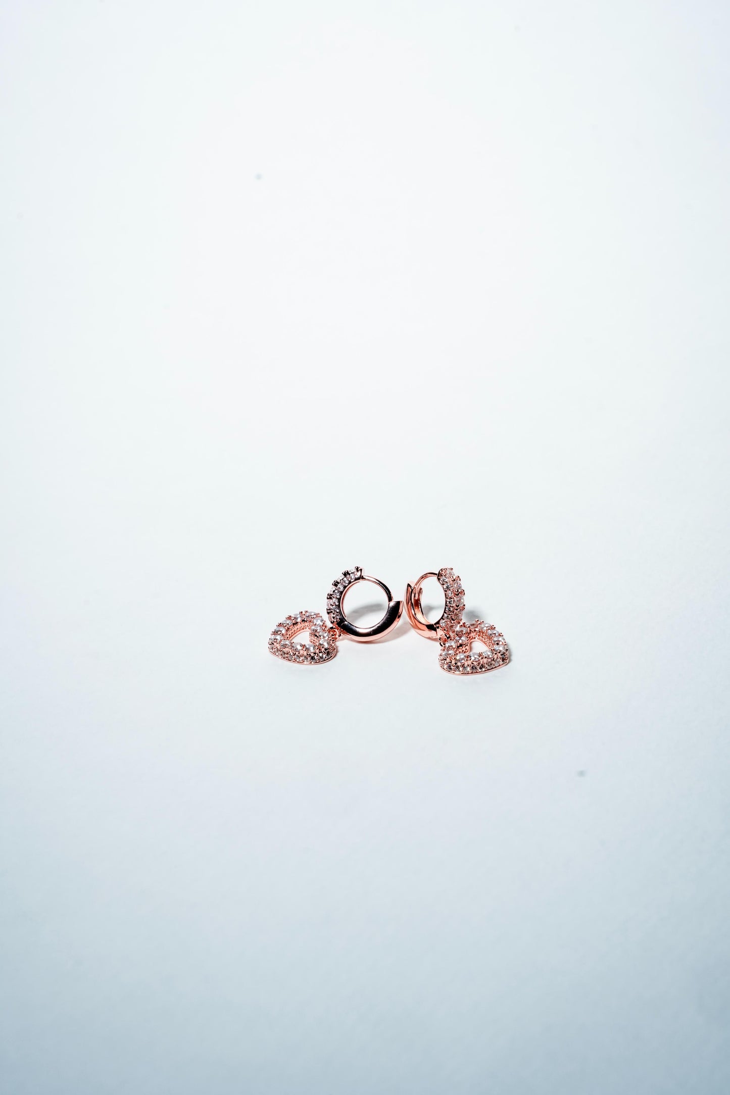 Heart-Drop Huggie Hoops