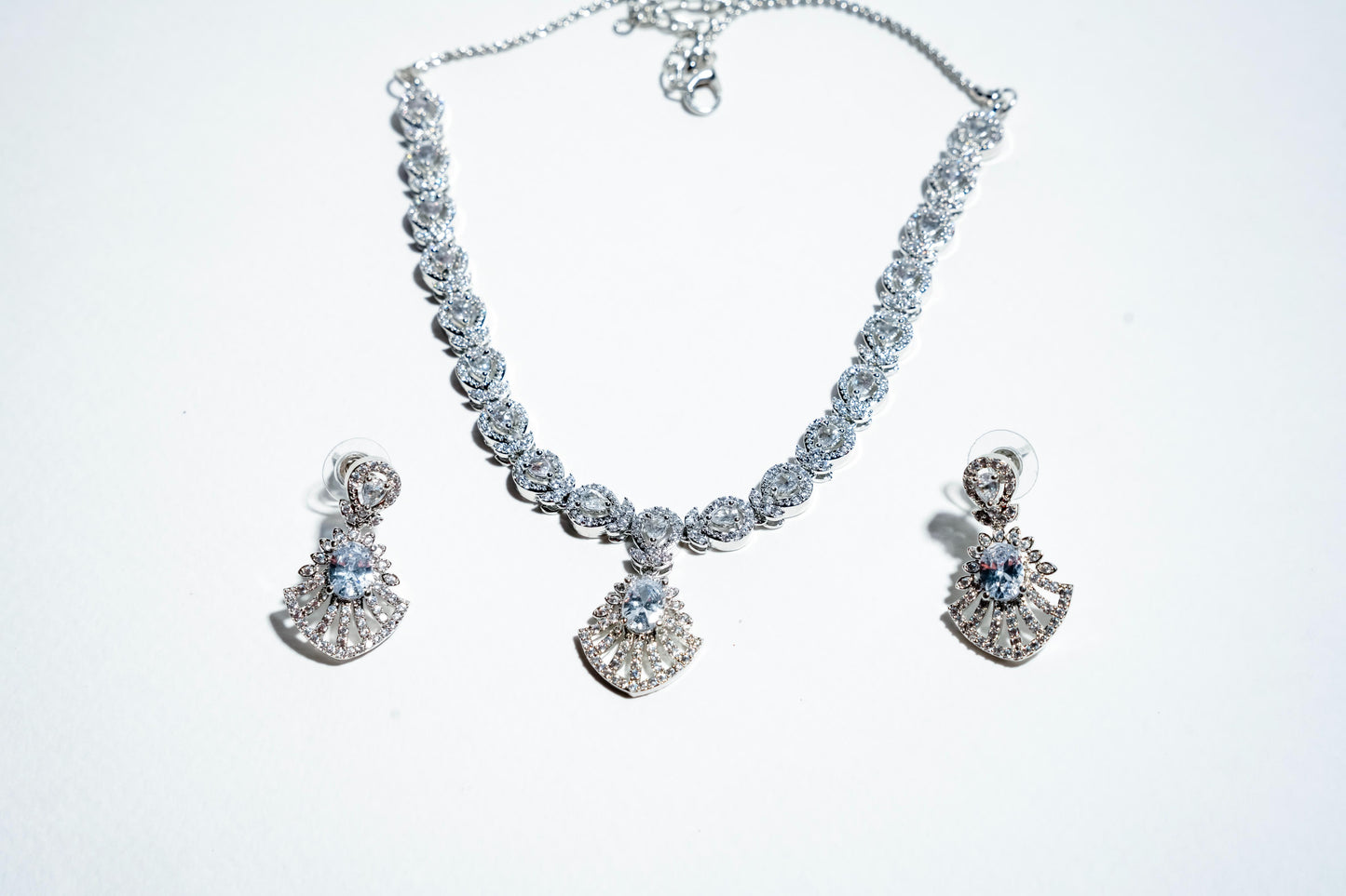 The Celestial Radiance Ensemble: Handcrafted 925 Sterling Silver Set