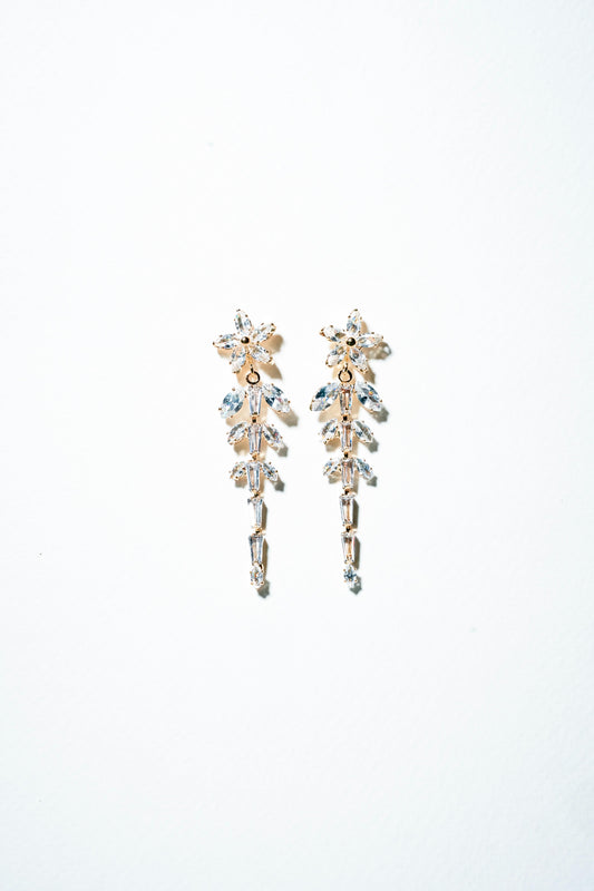 Marquise Ivy Crystal Drop Earrings – 18K Gold Plated