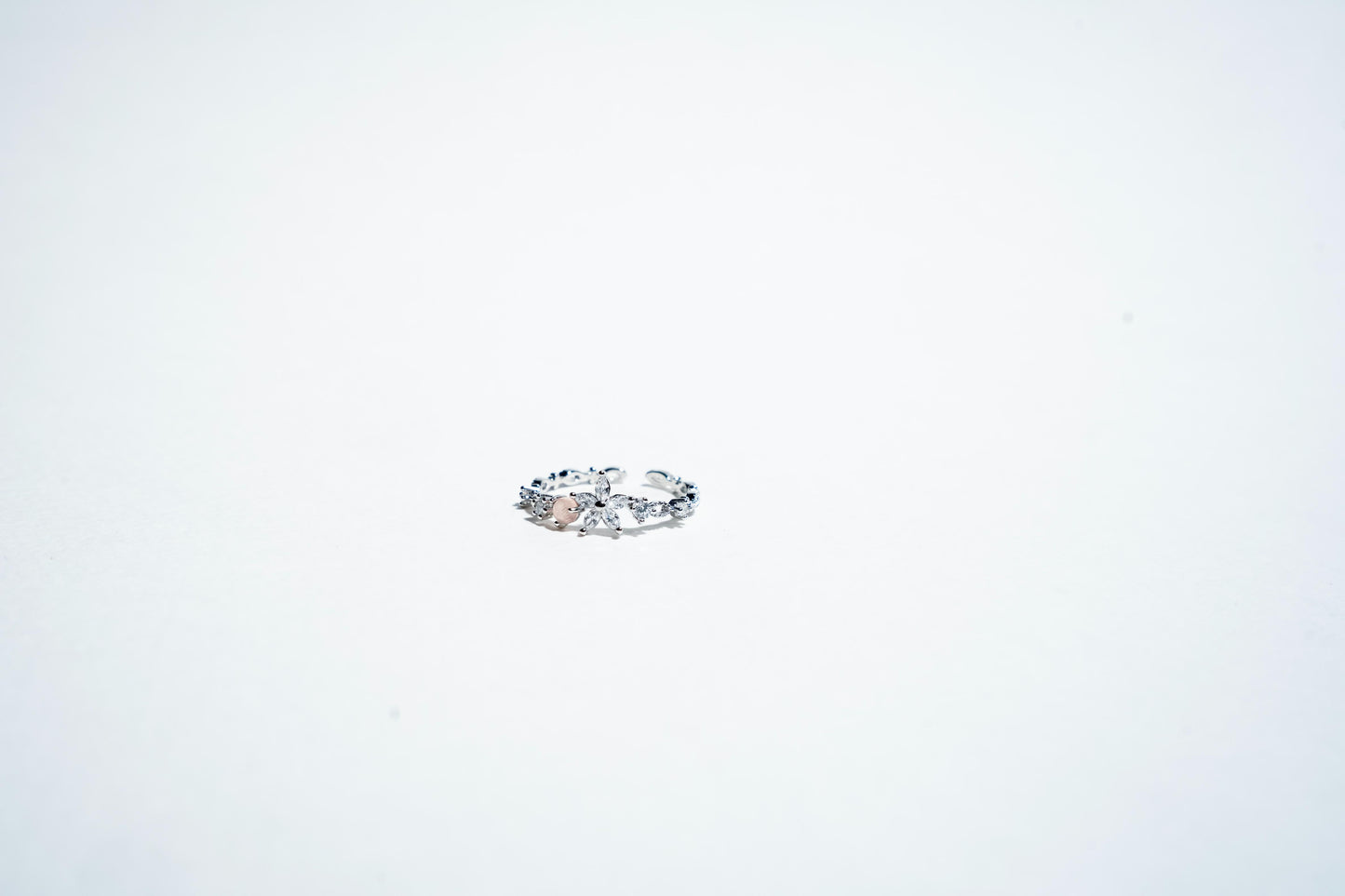 The "Blossom of Serenity" Floral 925 Silver Ring