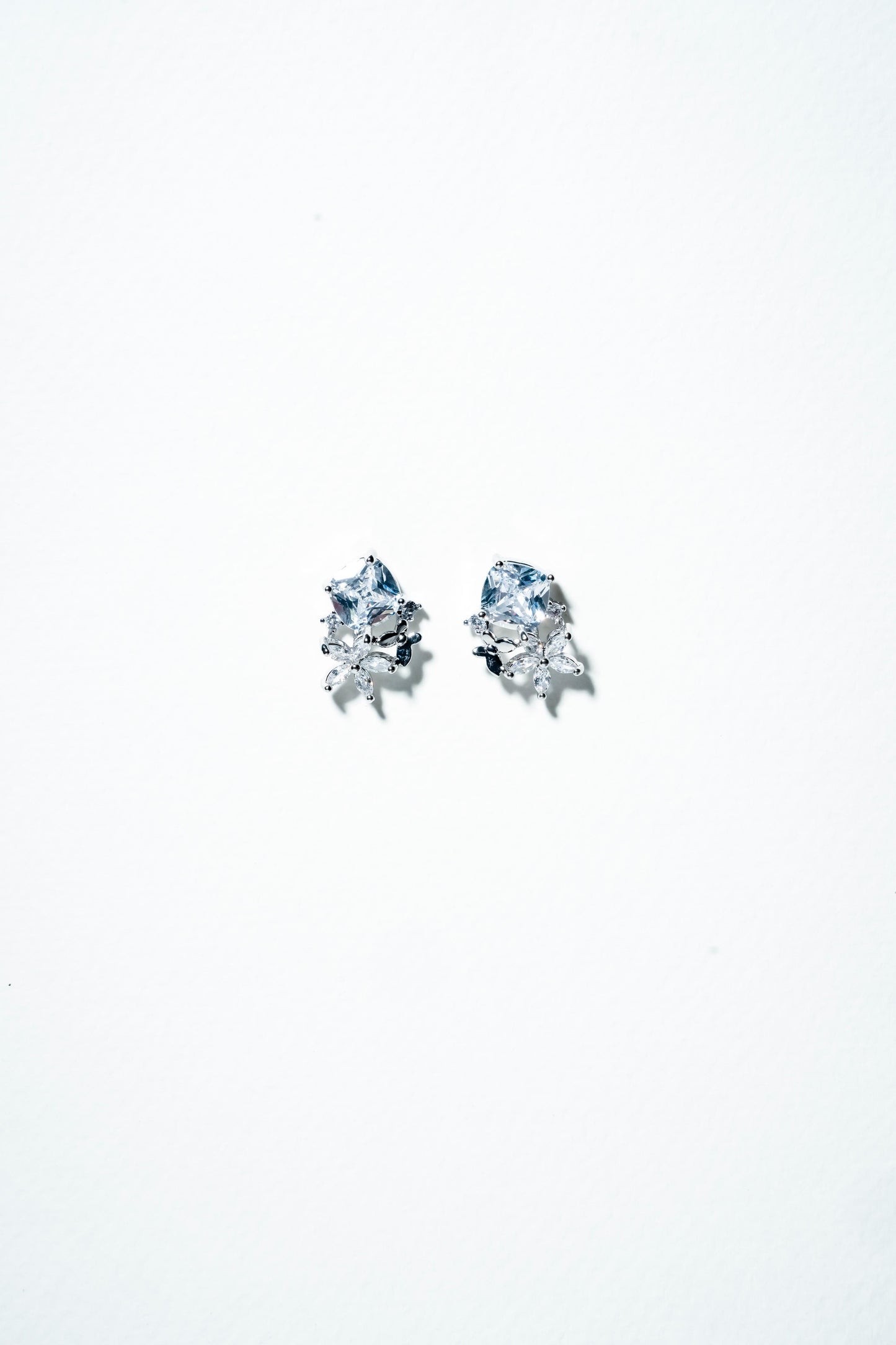 The Midnight Blossom Threader Earrings – 925 Sterling Silver