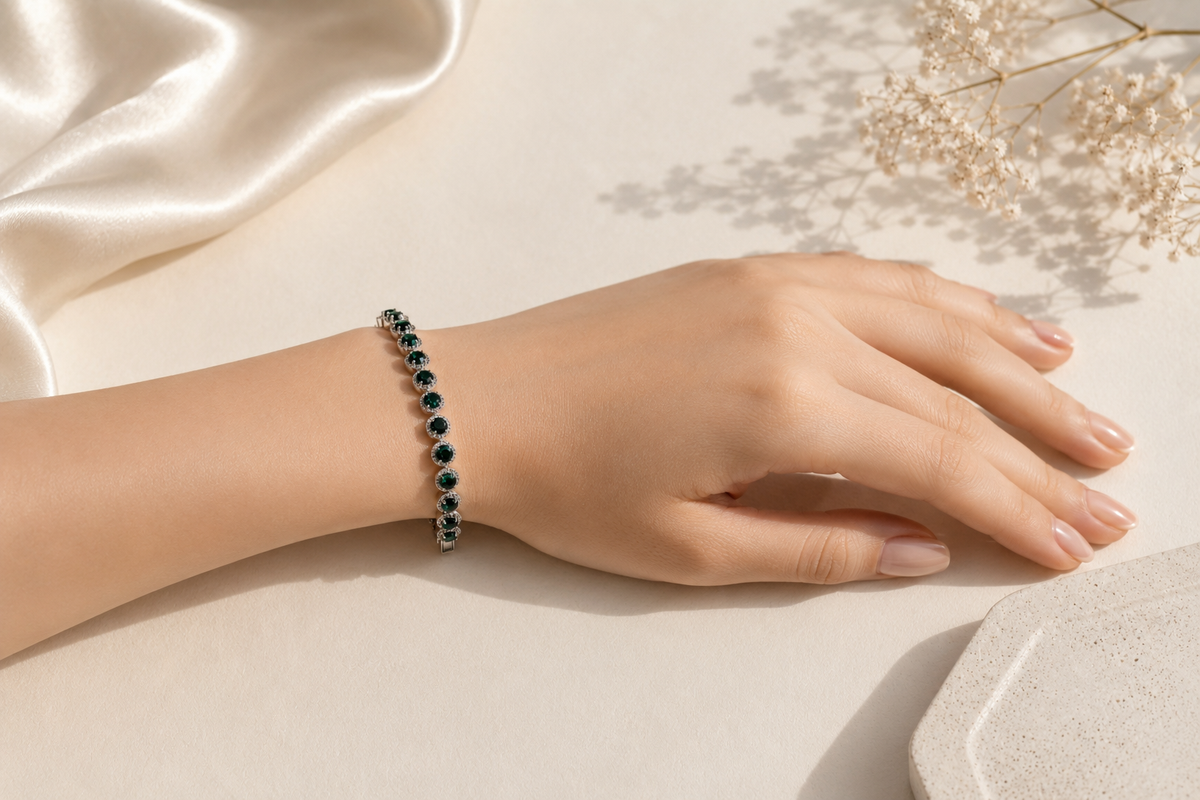 The Emerald Luminaire Tennis Bracelet