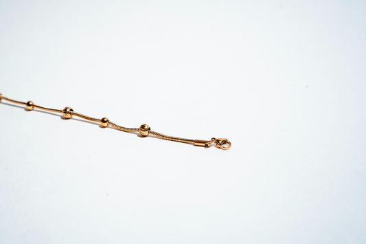 The "Golden Orbit" Snake Chain Bracelet
