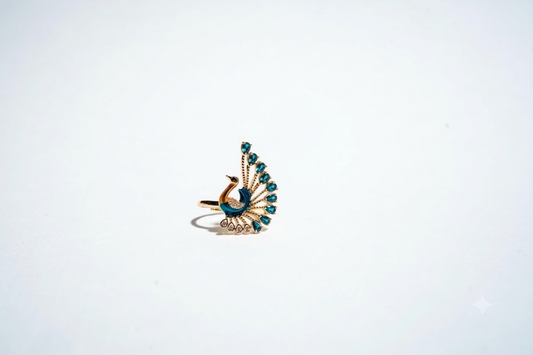 The Royal Azure Peacock Statement Ring