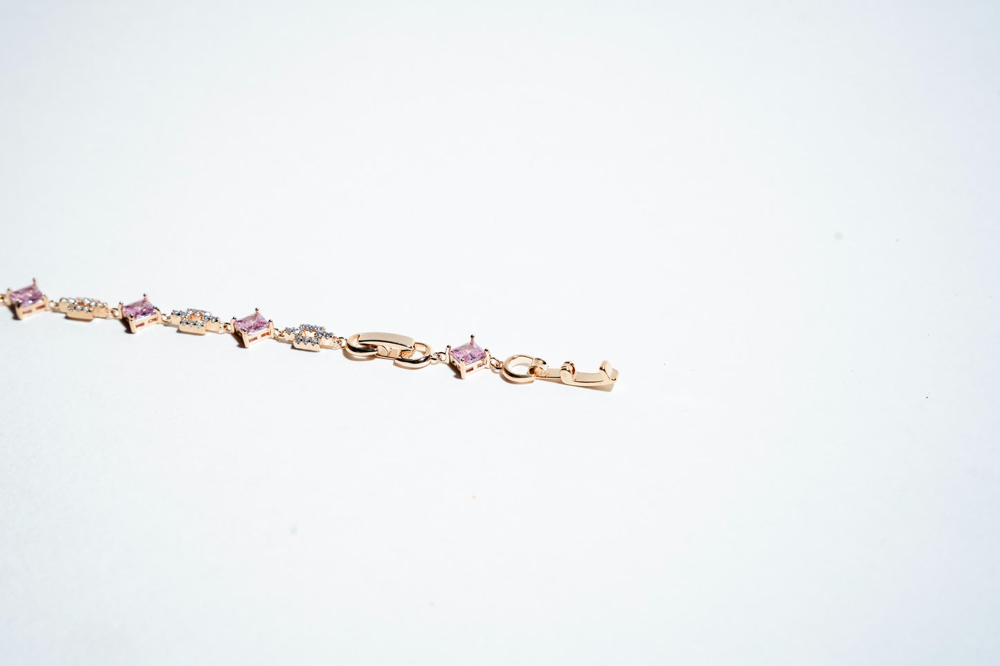 The Royal Amethyst Square Link Bracelet