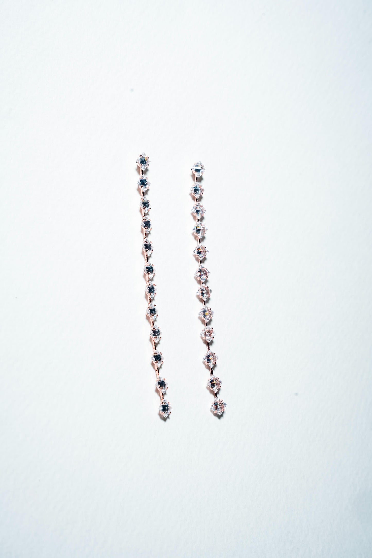 Linear Infinity Crystal Drop Earrings