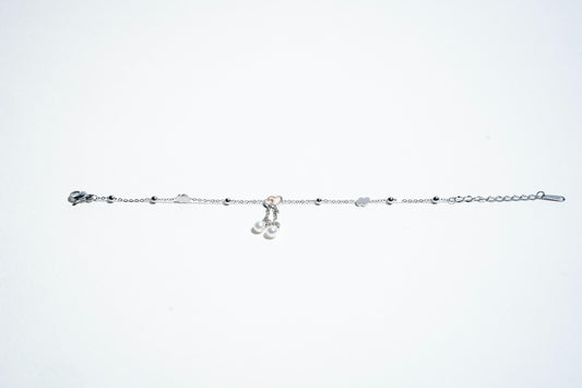 Celestial Romance: The Pearl & Heart Keepsake Bracelet – 925 Sterling Silver