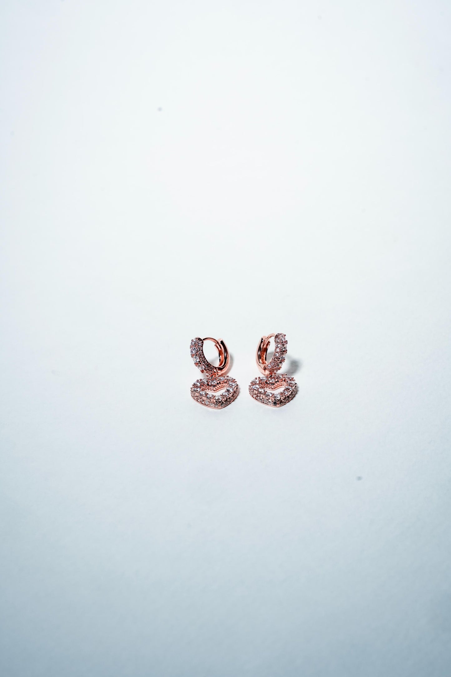 Heart-Drop Huggie Hoops