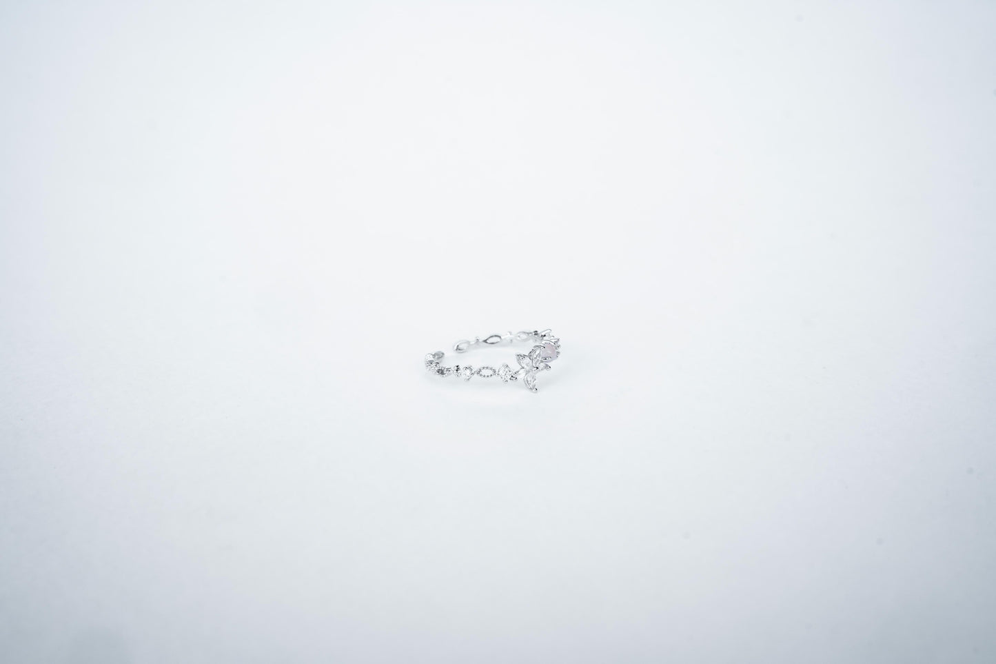 The "Blossom of Serenity" Floral 925 Silver Ring