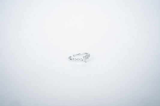 The "Blossom of Serenity" Floral 925 Silver Ring