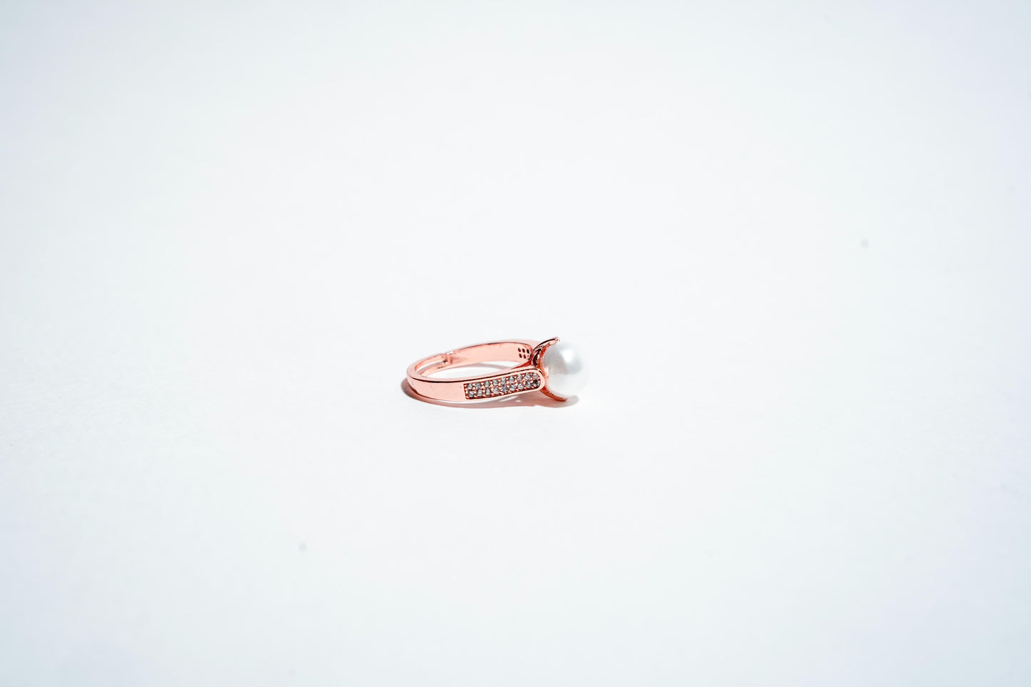 The "Luminous Grace" Pearl & Pavé Statement Ring