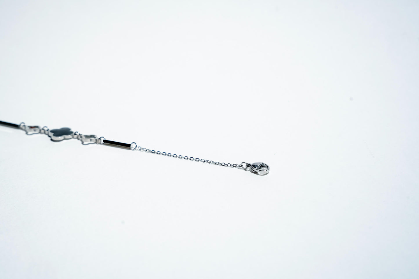 The Midnight Clover Elegance Bracelet – 925 Sterling Silver