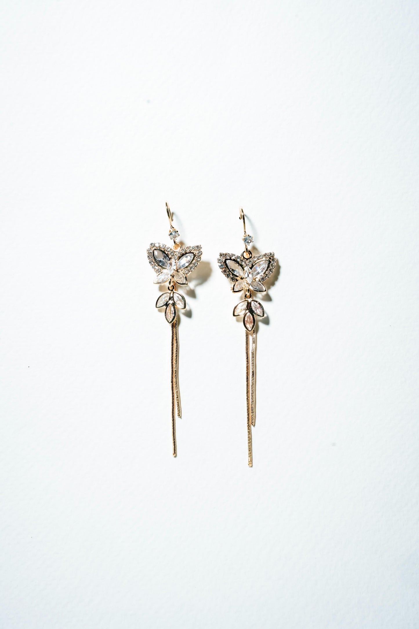 Luminous Monarch Dangle Earrings – 18k Gold Plated