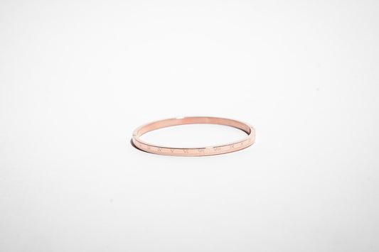 Eterna Roman Numeral Bangle | Rose Gold Plated
