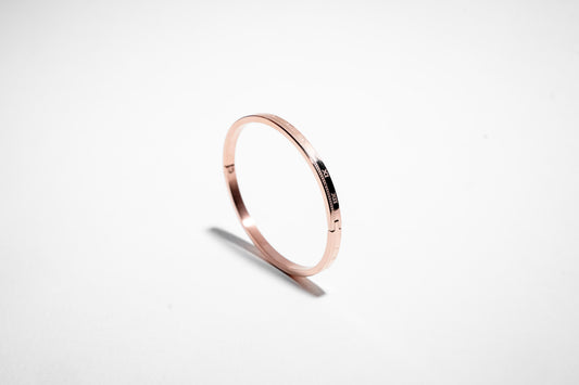 Eterna Roman Numeral Bangle | Rose Gold Plated
