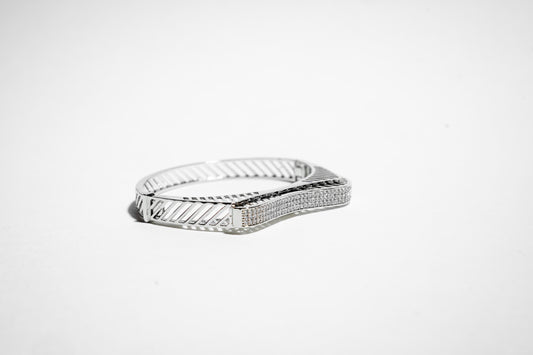 The Celestial Wave Pave Bangle | 925 Sterling Silver
