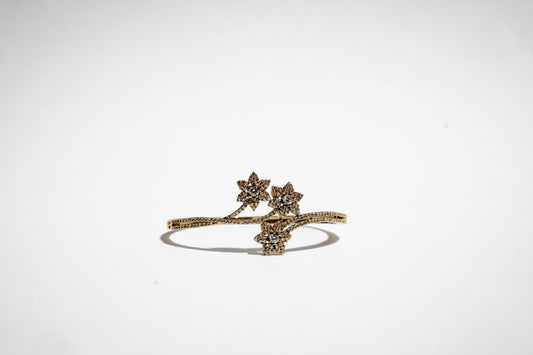 The Celestial Bloom Constellation Bangle – 18K Gold Plated