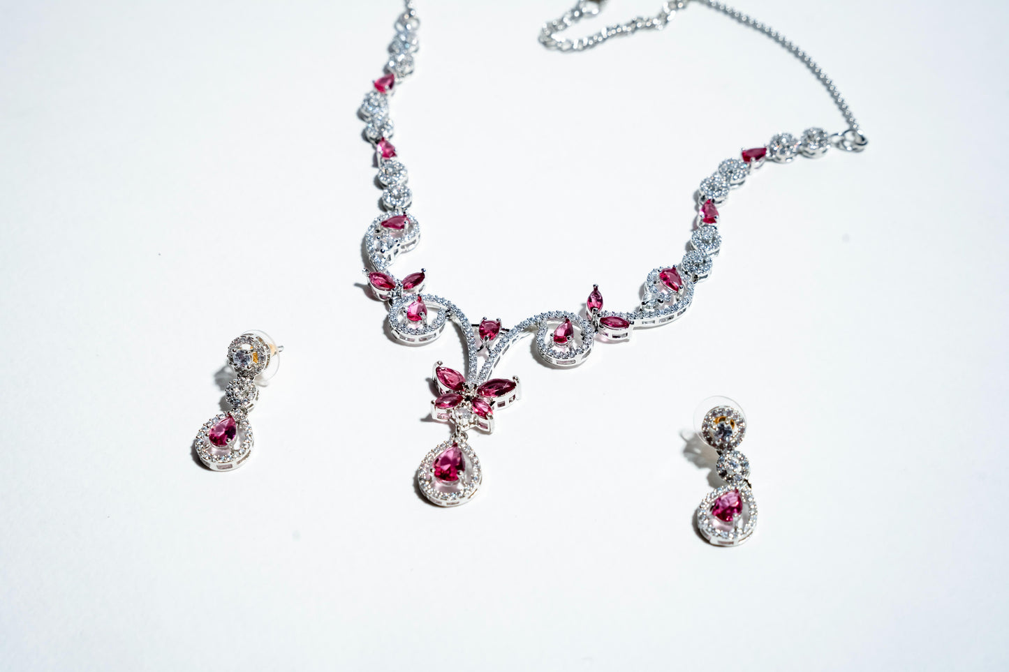 Prismatic Elegance: 925 Silver-Plated Pearl & Multi-Gemstone Set