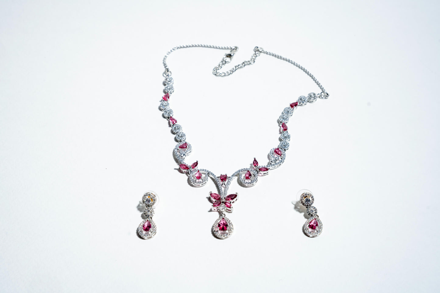 Prismatic Elegance: 925 Silver-Plated Pearl & Multi-Gemstone Set