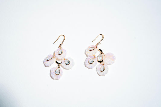 Celestial Petal 18K Gold-Plated Drop Earrings