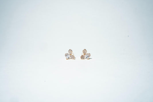 The Clover Trio: 18K Gold Plated Luxury Studs