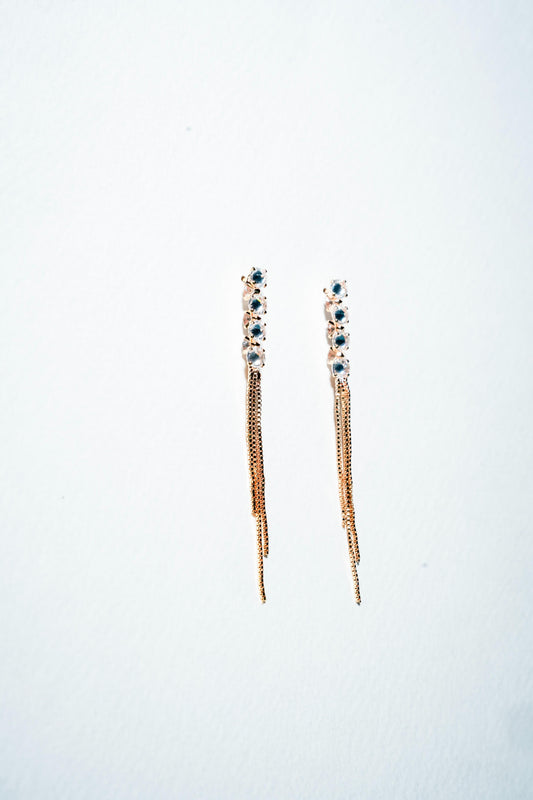 Zenith Cascade Dangle Earrings – 18k Gold Plated